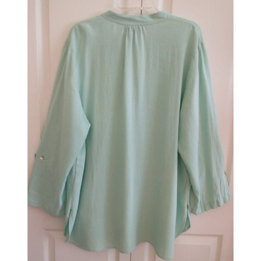 Ruby Rd. Pullover Tunic Top V-Neck Linen Blend Ro… - image 8